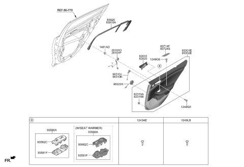 2023 Kia Stinger  Wiring-Door Trim INTEG Diagram for 26174J5000