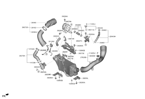 2022 Kia Stinger  VALVE ASSY-RECIRCULA Diagram for 282342S302