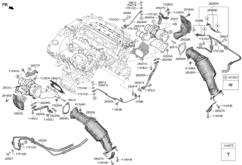 2022 Kia Stinger  Stay-WCC, RH Diagram for 285273L141