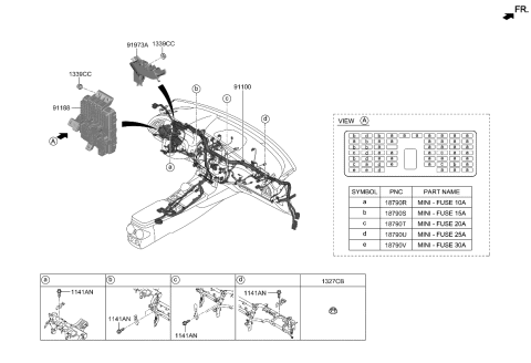 2023 Kia Stinger  WIRING ASSY-MAIN Diagram for 91010J5150