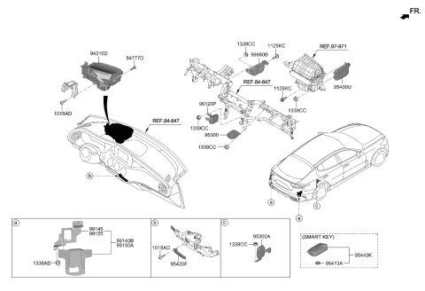 2023 Kia Stinger  FOB-SMART KEY Diagram for 95440J5551
