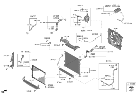 2022 Kia Sorento  Cap Assembly-Radiator Diagram for 25330P4000