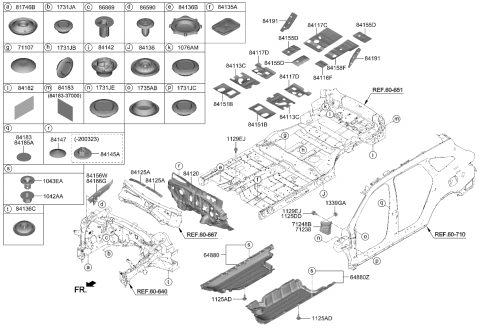 2021 Kia Sorento  EXTENTION Assembly-COWL Diagram for 71237P2000