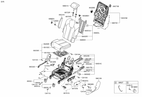 2021 Kia Sorento  Guide Assembly-R/S H/RES Diagram for 89721P2000GYT