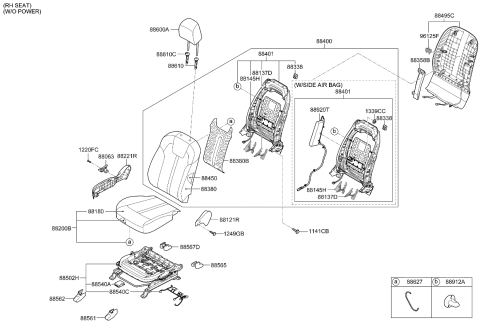 2021 Kia Sorento  Cushion Assembly-Fr Seat Diagram for 88200P2010MRL