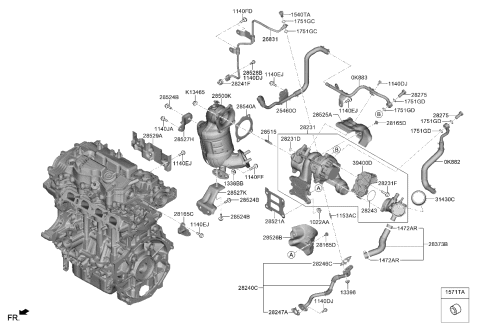 2022 Kia Sorento  O-Ring Diagram for 282332M800