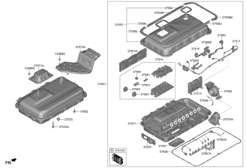 2023 Kia Sorento  BRACKET-WATERTIGHT R Diagram for 375R4P4000