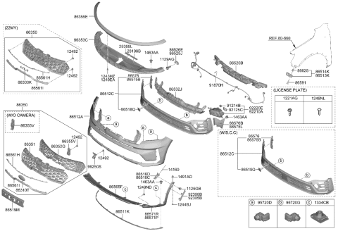 2022 Kia Sorento  LABEL-ENGINE OIL REC Diagram for 28198M6000