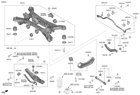 2021 Kia Sorento Nut Diagram for 545013E600