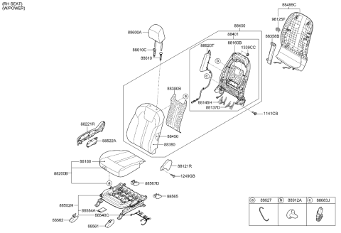 2021 Kia Sorento  VENTILATIION ECU-FR Diagram for 88540P2050