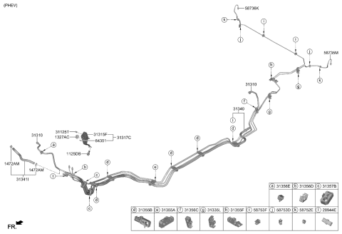2021 Kia Sorento  Pressure Sensor-ACTI Diagram for 28924P4000