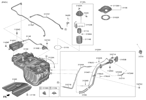 2023 Kia Sorento  Sender Assembly-Fuel PUM Diagram for 94460P2000