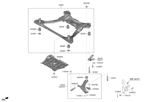 2021 Kia Sorento  STOPPER-LWR Diagram for 62485P2000