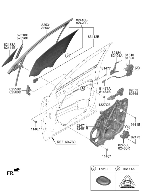 2021 Kia Sorento  Channel Assembly-Front D Diagram for 82510P2000