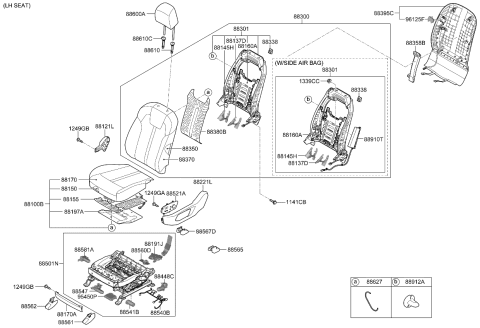 2022 Kia Sorento  Switch Assembly-Power Fr Diagram for 88070L1410GYT