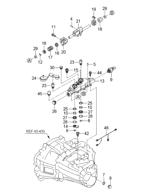2005 Kia Rio  Seal-Oil Diagram for 4312623200