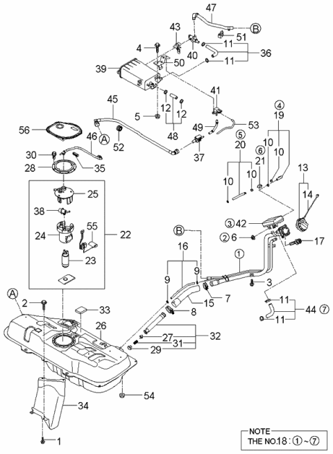 2006 Kia Rio Plate, Bottom Diagram for 3115838000