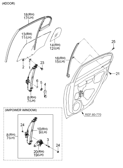 2006 Kia Rio  Grip-Door Glass Diagram for 8241217000