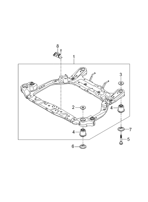 2006 Kia Rio  Plate-Lower Diagram for 624731G100