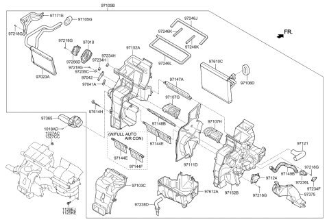 2014 Kia Sportage  Case-Heater Blower R Diagram for 971352S200