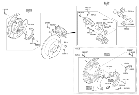 2014 Kia Sportage  Plate-Shoe Guide Diagram for 582674D000
