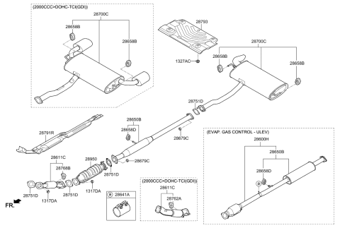 2015 Kia Sportage  Protector-Heat Rear Diagram for 287962S000