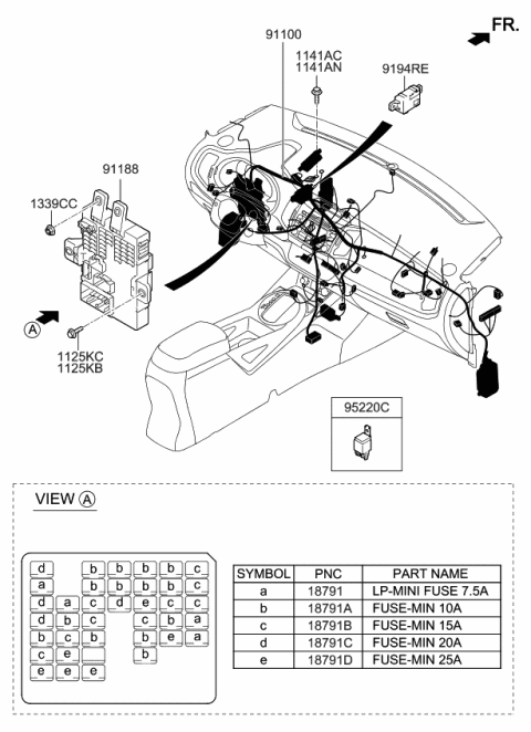 2014 Kia Sportage  Wiring Assembly-Main Diagram for 911553W050
