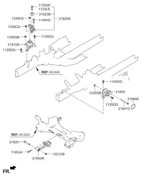2015 Kia Sportage  Bracket Assembly-TRANSAXLE Diagram for 218302S001
