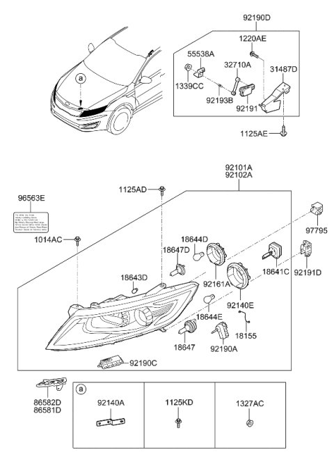 2011 Kia Optima Hybrid  Lead Wire Diagram for 921514U000