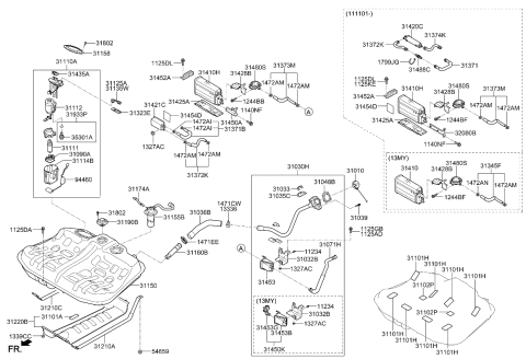 2011 Kia Optima Hybrid  Nut-Flange Diagram for 1339506007B