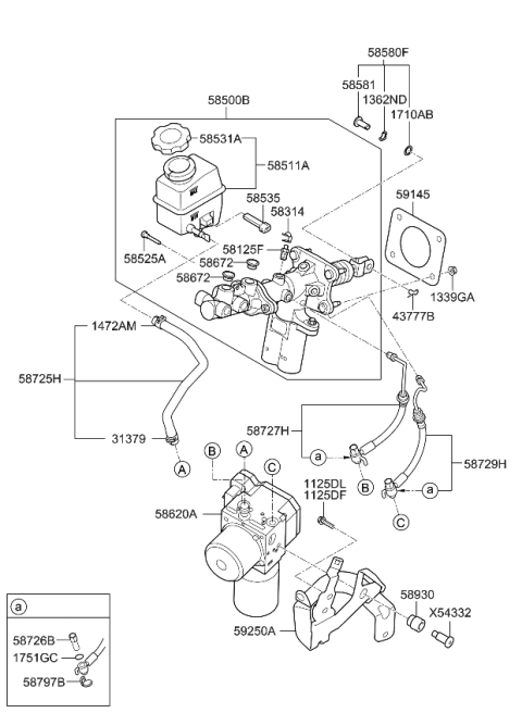 2013 Kia Optima Hybrid  Bolt-Damper Diagram for 586644R000