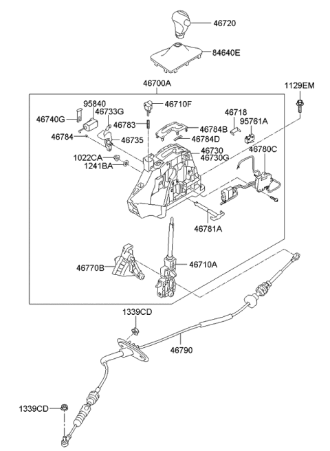 2013 Kia Optima  Bracket Assembly Diagram for 467304C300