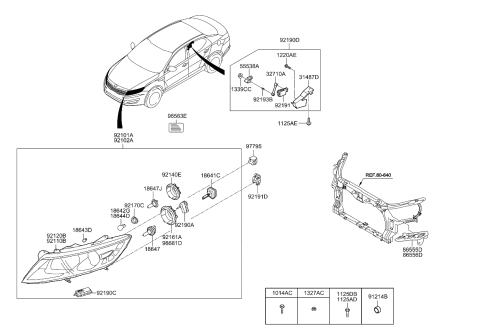 2013 Kia Optima  Tube-Rubber Diagram for 9216334500