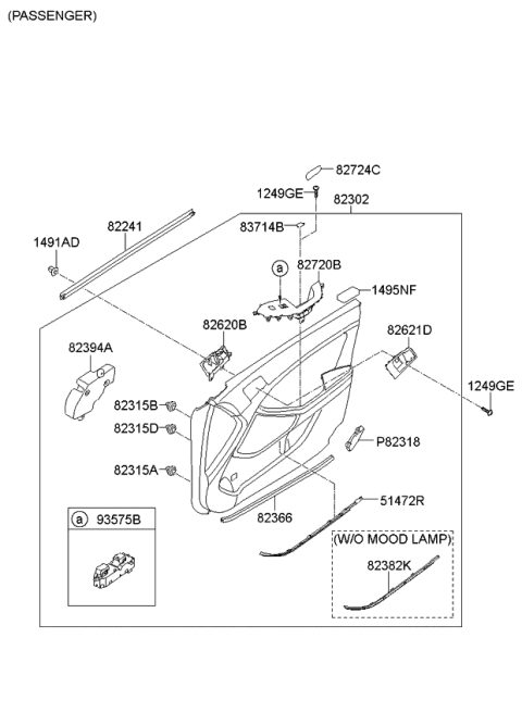 2013 Kia Optima  Housing-Front Door Inside Handle Diagram for 826212T010
