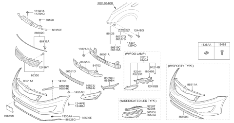 2011 Kia Optima  Bulb Diagram for 1864935009