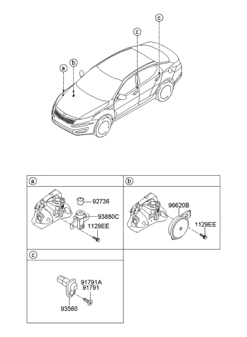 2013 Kia Optima  Screw-Earth Counters Diagram for 917913S000