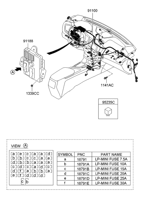 2011 Kia Optima  Wiring Assembly-Main Diagram for 911004C010