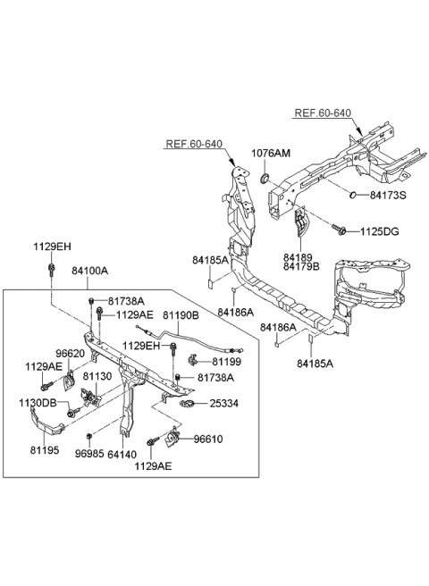 2008 Kia Amanti  Horn Assembly-Low Pitch Diagram for 966113F600