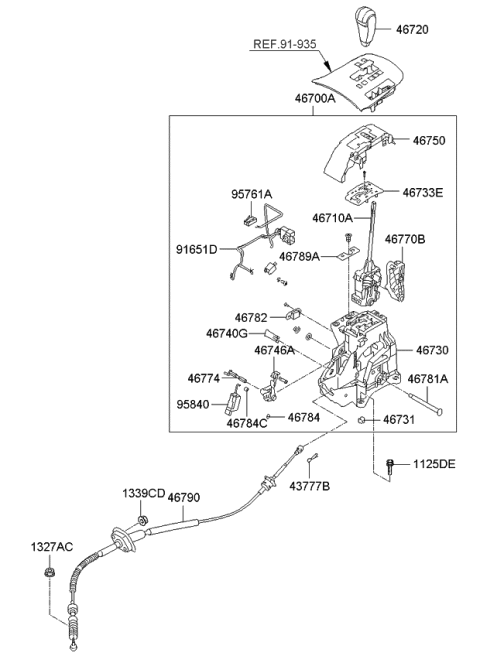 2007 Kia Amanti Switch Assembly-Key INTEE Diagram for 957613F050