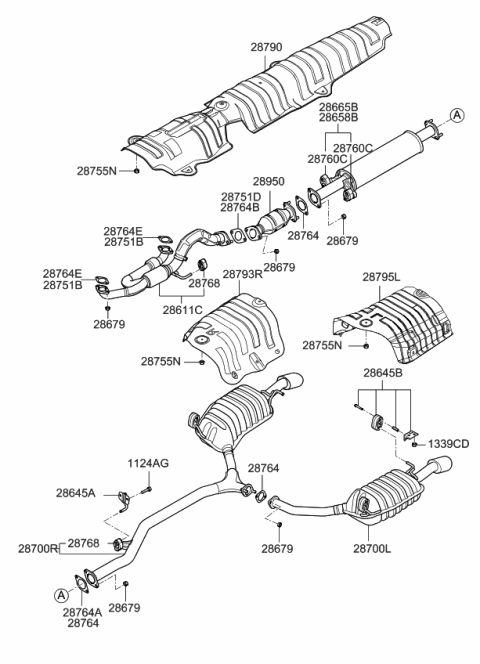 2008 Kia Amanti  Support Assembly-Hanger Diagram for 287853F100