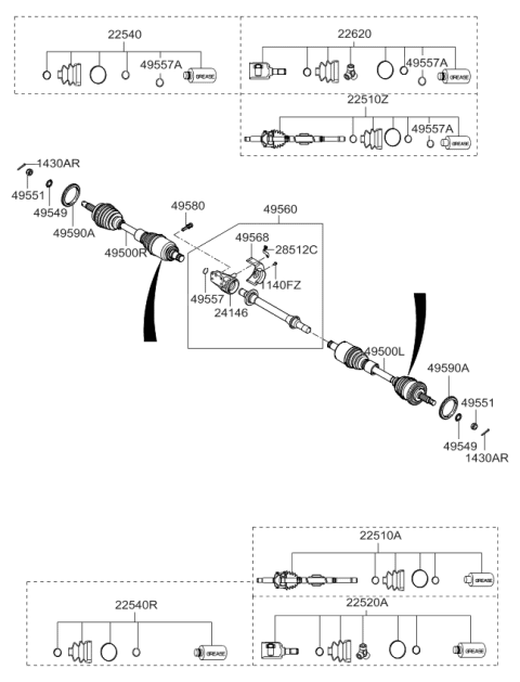 2009 Kia Amanti  Bolt-Washer Assembly Diagram for 495803F000