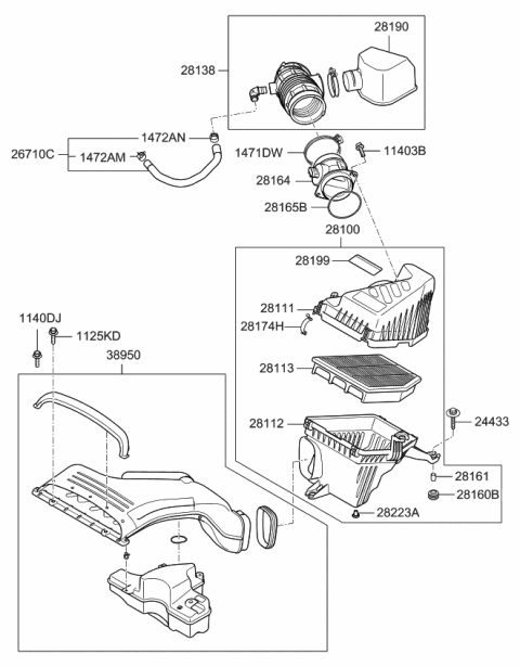2007 Kia Amanti  Clamp-Plate Diagram for 281743F000