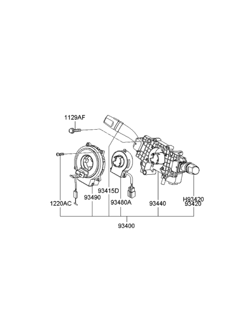 2009 Kia Amanti  Screw-Machine Diagram for 1229005161