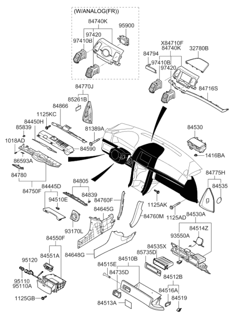 2006 Kia Amanti  Cigar Lighter Plug Assembly Diagram for 951102D000