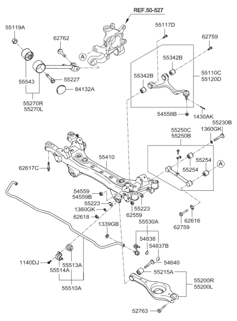 2006 Kia Amanti  Ring-Clip Diagram for 548383K000