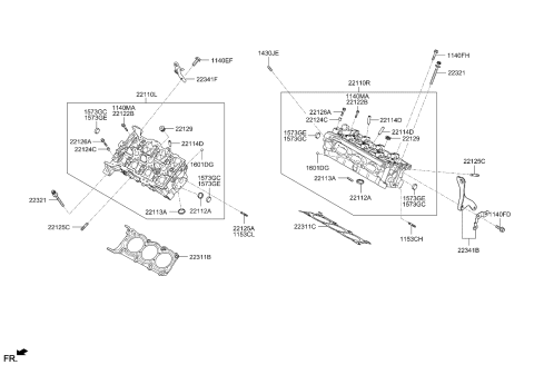 2007 Kia Amanti  Gasket-Cylinder Head Diagram for 223113C240