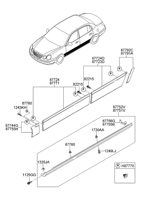 2006 Kia Amanti Nut-Spring Diagram for 1335704016