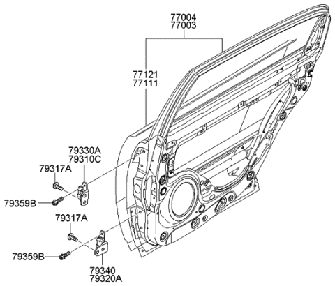 2007 Kia Amanti  Bolt-Flange Diagram for 793173B000
