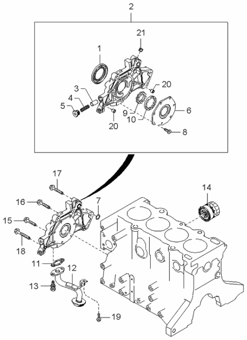 2001 Kia Sephia  Sheet-Spring Diagram for 0K24714118