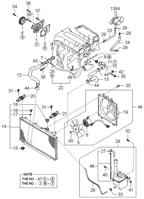 1997 Kia Sephia  Screw-Tapping Diagram for K907860612G
